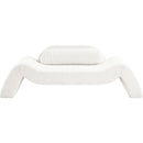 Meridian Austin Cream Corduroy Fabric Loveseat IMAGE 3