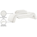 Meridian Austin Cream Corduroy Fabric Loveseat IMAGE 8