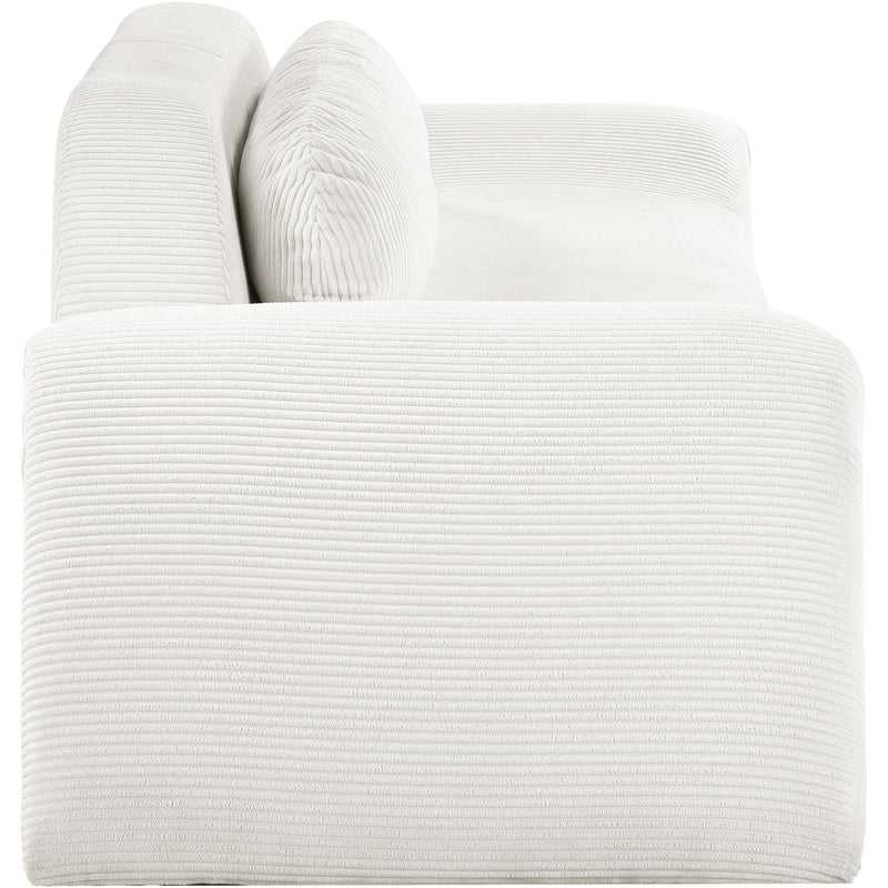 Meridian Austin Cream Corduroy Fabric Sofa IMAGE 4
