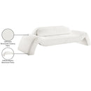 Meridian Austin Cream Corduroy Fabric Sofa IMAGE 8