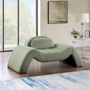 Meridian Austin Green Corduroy Fabric Chair IMAGE 2