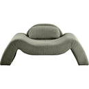 Meridian Austin Green Corduroy Fabric Chair IMAGE 3
