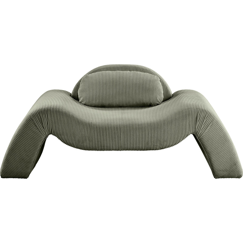 Meridian Austin Green Corduroy Fabric Chair IMAGE 3