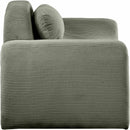 Meridian Austin Green Corduroy Fabric Chair IMAGE 4