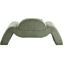 Meridian Austin Green Corduroy Fabric Chair IMAGE 5