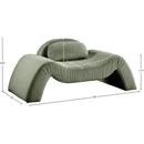 Meridian Austin Green Corduroy Fabric Chair IMAGE 7