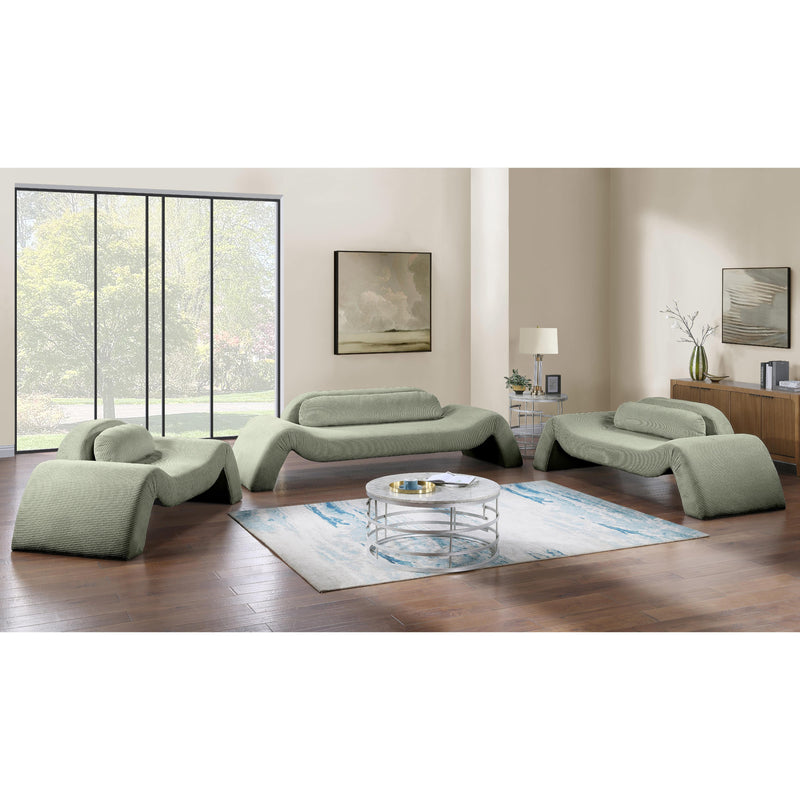 Meridian Austin Green Corduroy Fabric Chair IMAGE 9