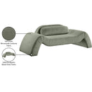 Meridian Austin Green Corduroy Fabric Loveseat IMAGE 8