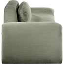 Meridian Austin Green Corduroy Fabric Sofa IMAGE 4