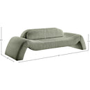 Meridian Austin Green Corduroy Fabric Sofa IMAGE 7