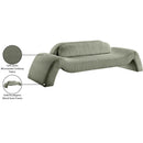 Meridian Austin Green Corduroy Fabric Sofa IMAGE 8