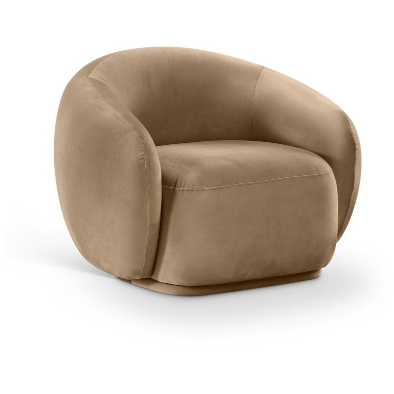Meridian Emery Beige Velvet Chair IMAGE 1