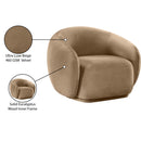 Meridian Emery Beige Velvet Chair IMAGE 8