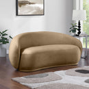 Meridian Emery Beige Velvet Loveseat IMAGE 2