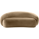 Meridian Emery Beige Velvet Loveseat IMAGE 3