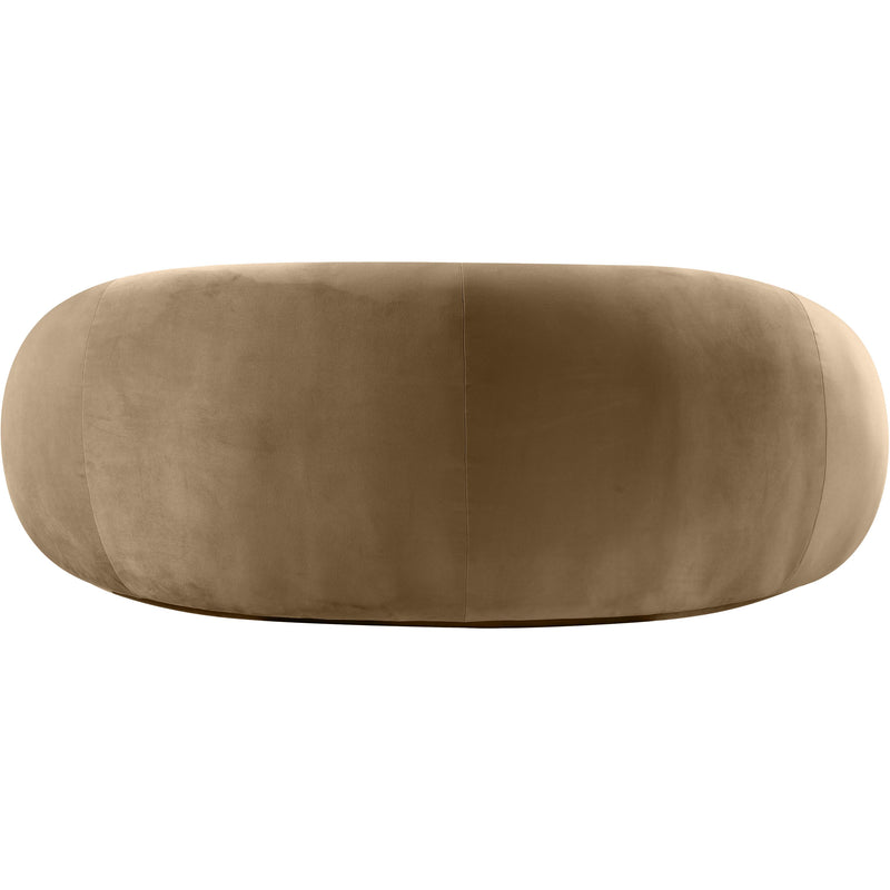 Meridian Emery Beige Velvet Loveseat IMAGE 5