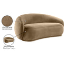 Meridian Emery Beige Velvet Loveseat IMAGE 8