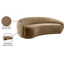 Meridian Emery Beige Velvet Sofa IMAGE 8