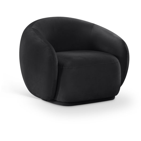 Meridian Emery Black Velvet Chair IMAGE 1