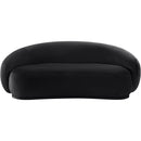 Meridian Emery Black Velvet Loveseat IMAGE 3