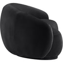 Meridian Emery Black Velvet Loveseat IMAGE 4