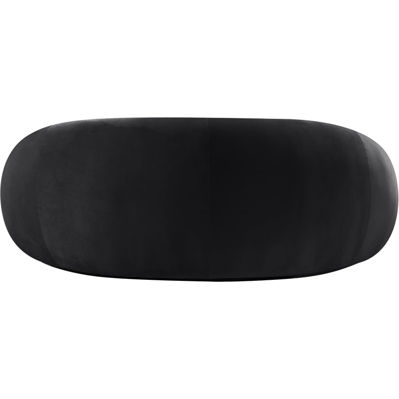 Meridian Emery Black Velvet Loveseat IMAGE 5