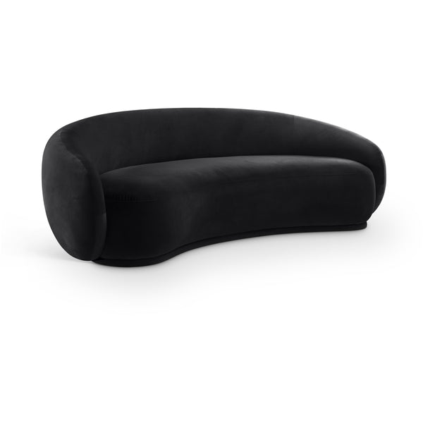 Meridian Emery Black Velvet Sofa IMAGE 1