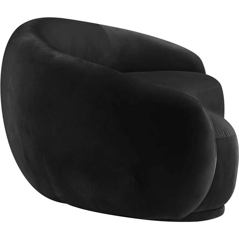 Meridian Emery Black Velvet Sofa IMAGE 4
