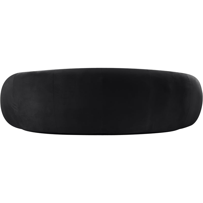 Meridian Emery Black Velvet Sofa IMAGE 5