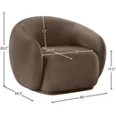Meridian Emery Brown Velvet Chair IMAGE 7