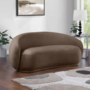 Meridian Emery Brown Velvet Loveseat IMAGE 2