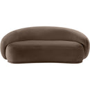 Meridian Emery Brown Velvet Loveseat IMAGE 3