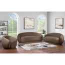 Meridian Emery Brown Velvet Loveseat IMAGE 9