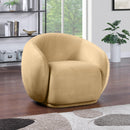 Meridian Emery Camel Velvet Chair IMAGE 2