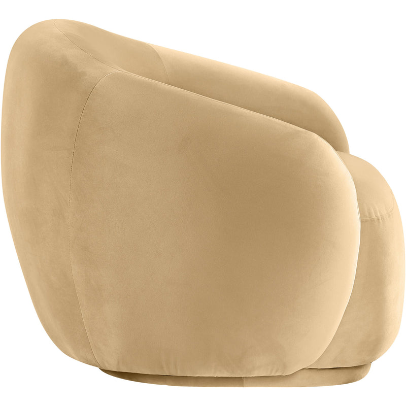 Meridian Emery Camel Velvet Chair IMAGE 4