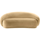 Meridian Emery Camel Velvet Loveseat IMAGE 3