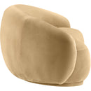 Meridian Emery Camel Velvet Loveseat IMAGE 4
