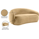 Meridian Emery Camel Velvet Loveseat IMAGE 8