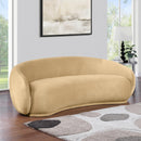 Meridian Emery Camel Velvet Sofa IMAGE 2