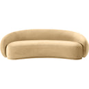Meridian Emery Camel Velvet Sofa IMAGE 3