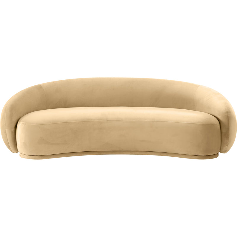 Meridian Emery Camel Velvet Sofa IMAGE 3