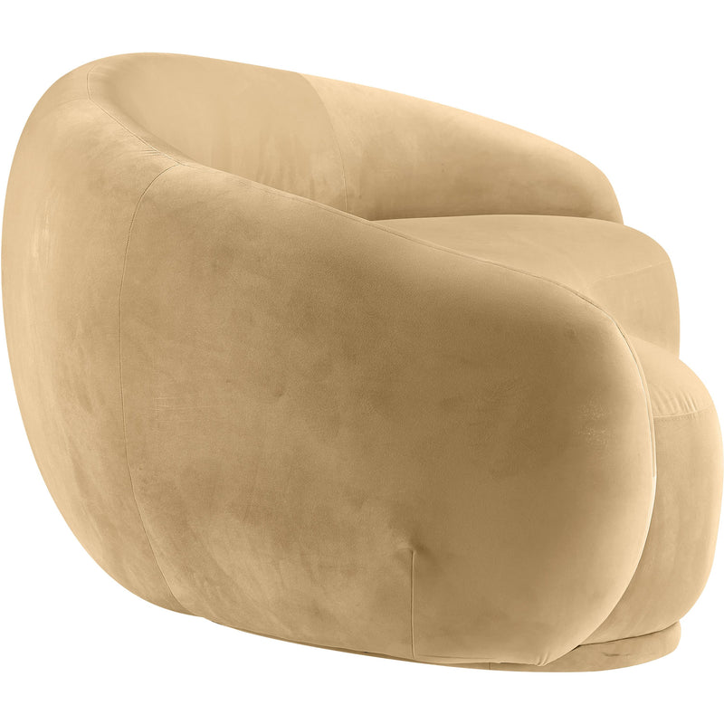 Meridian Emery Camel Velvet Sofa IMAGE 4