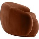 Meridian Emery Cognac Velvet Loveseat IMAGE 4