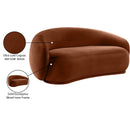 Meridian Emery Cognac Velvet Loveseat IMAGE 8