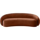 Meridian Emery Cognac Velvet Sofa IMAGE 3