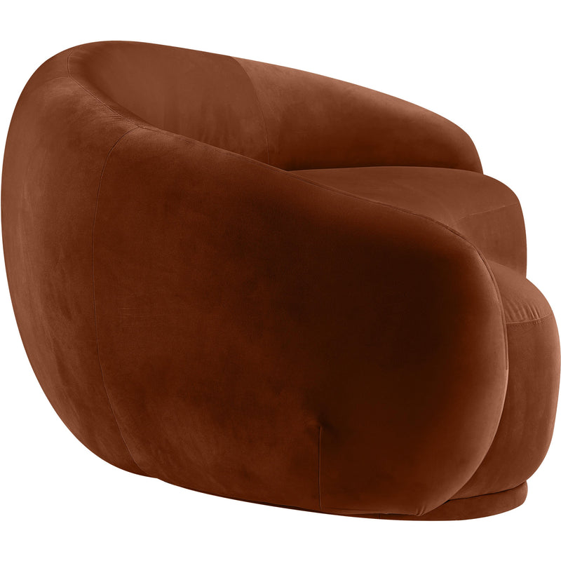 Meridian Emery Cognac Velvet Sofa IMAGE 4