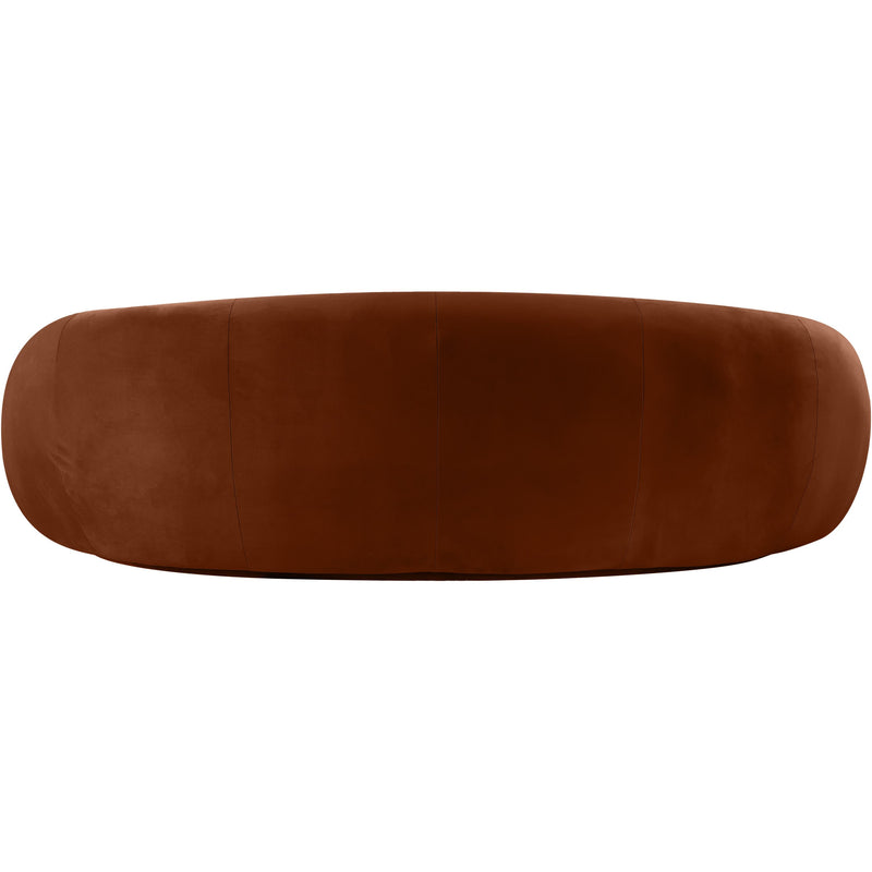 Meridian Emery Cognac Velvet Sofa IMAGE 5