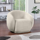 Meridian Emery Cream Velvet Chair IMAGE 2