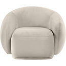 Meridian Emery Cream Velvet Chair IMAGE 3