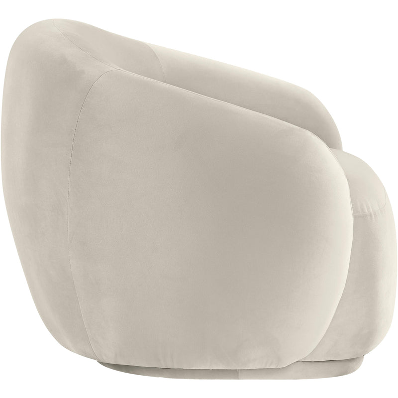 Meridian Emery Cream Velvet Chair IMAGE 4